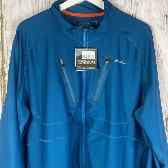 Eddie Bauer FreeDry Movement Full Zip Jacket Size XL Blue NWT 228 - Picture 2 of 10